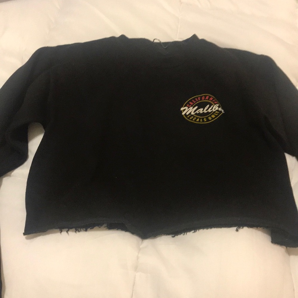 black cropped sweater